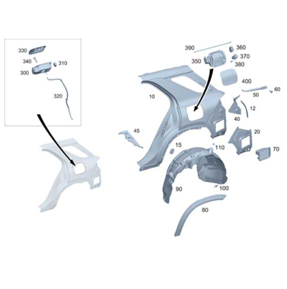 Mercedes Benz Genuine COVER, BUMPER AREA 1678859502