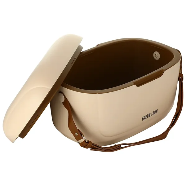 Green Lion Vintage 12L Insulated Cooler Box - Beige