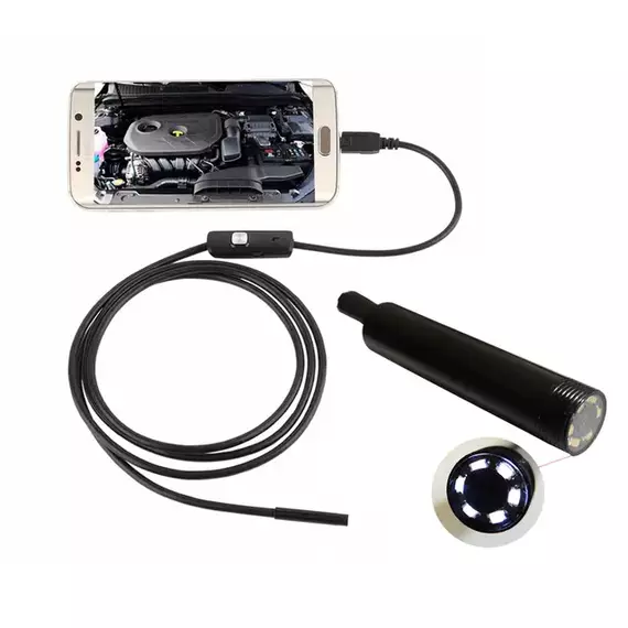 7mm HD Lens Industrial Endoscope IP67 Waterproof Tool For Car Repair, Air Conditioner & Sewer Pipe Detection - Android Type-C Interface