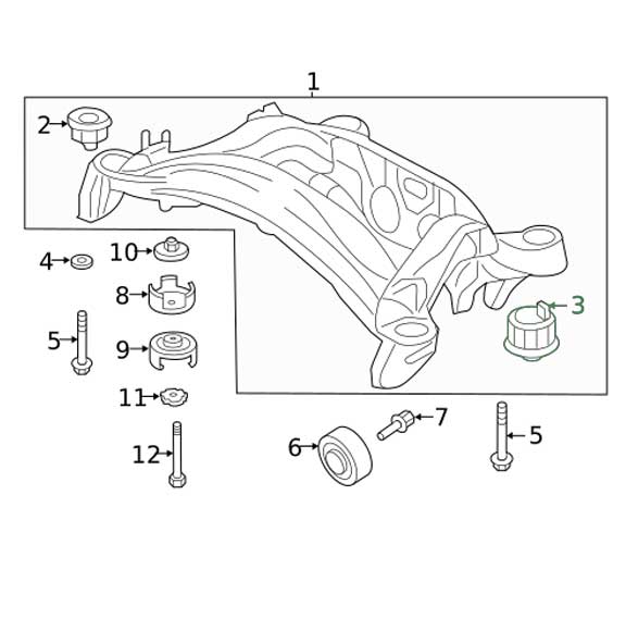 Mercedes Benz Genuine SSP. SUBFRAME CARRIER 1723510600