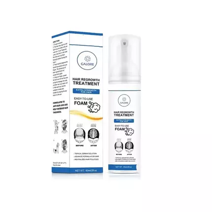 Fixxie Hair Regrowth Minoxidil Foam For Anti Hair Loss And Hair Regrowth Topical Treatment Solution Botanical For Thinning Hair Biotin 1-Month Supply 60ml