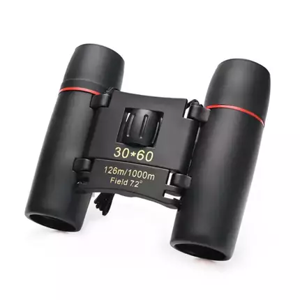 Portable Mini Binoculars - 30x60 Zoom, Folding Telescope for Outdoor Travel, Includes Carrying Bag, Ideal for Indoor and Outdoor Sports.