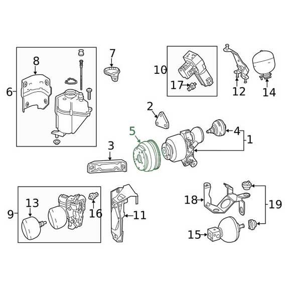 Mercedes Benz Genuine BELT PULLEY F POLY-V-BELT 1771500260