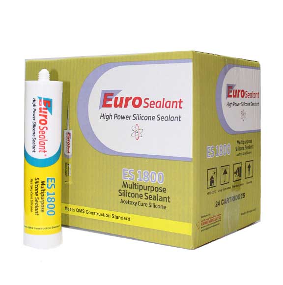 Euro Sealant Multipurpose Silicon Sealant, Acetoxy Cure Silicone ES 1800