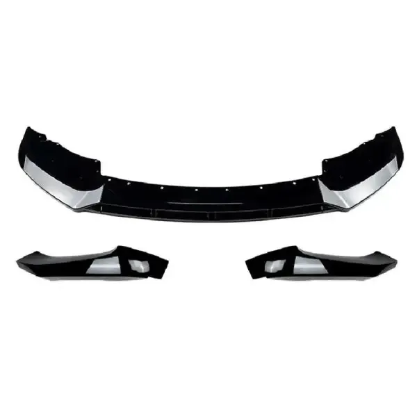M Sports Mp M Performance Front Bumper Splitter Lip Spoiler Skirts Flag Zst-515 Glossy Black CC-3955 Compatible With Bmw X3 F25 Lci 2014-2017