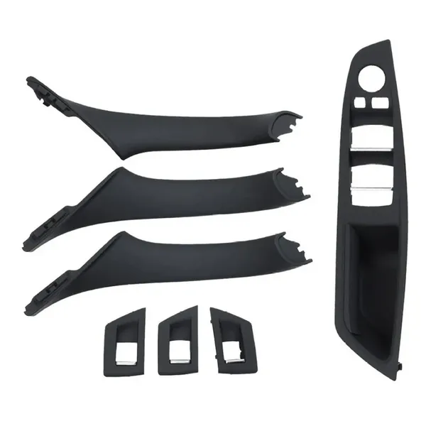 Car Interior Door Armrest Inside Pull Handle Inner Full Set Black 25874 225847l 225848r 225889l 225890r In Rhd Model A CC-7870 Compatible With Bmw 5 Series F10 2010-2017