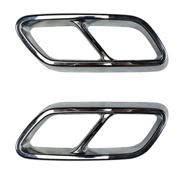 Exhaust Pipe Tip Cover Muffler Zst-278 Ch Chrome CC-4255 Compatible With Mercedes C Class W206 2022+