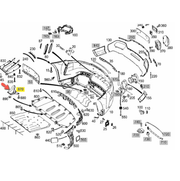 Mercedes Benz Genuine AIR DUCT 1905280700