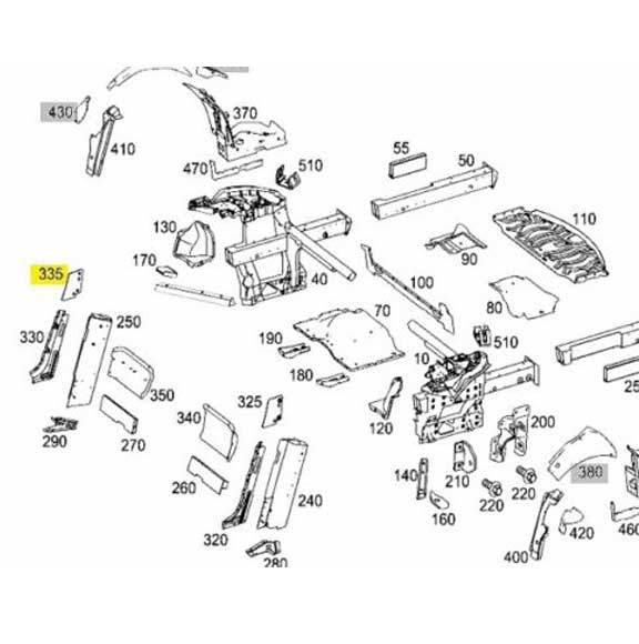 Mercedes Benz Genuine REINFORCEMENT 1906401201