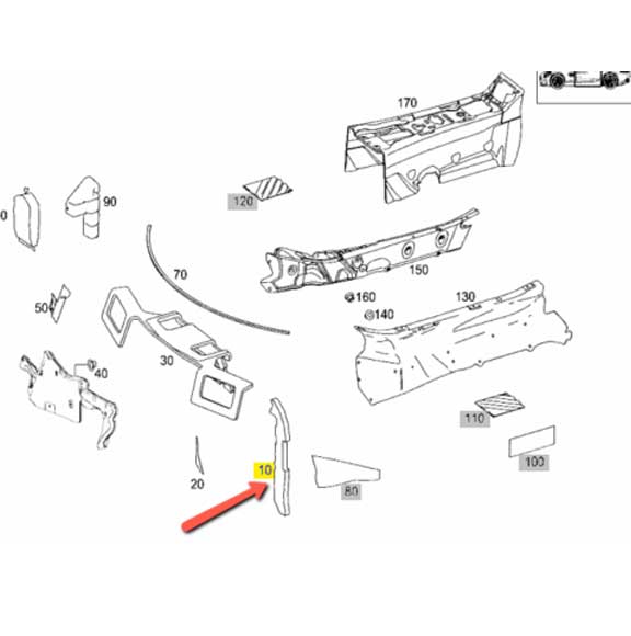 Mercedes Benz Genuine DAMPING, SUBSTRUCTURE 1906829300