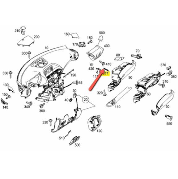 Mercedes Benz Genuine RETAINING RAIL 1906842200