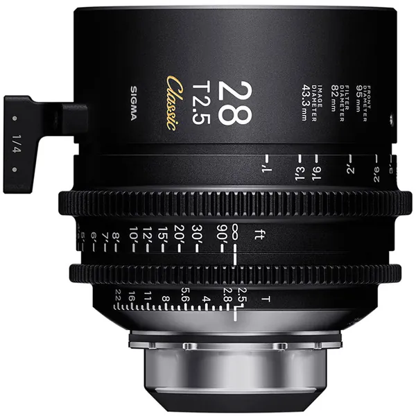 Sigma 28mm T2.5 FF Classic Cine Prime Lens with /i Technology (PL Mount, Feet)