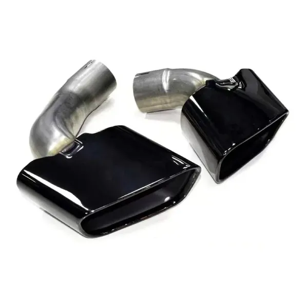 Rear Exhaust End Tip Square Muffler Tip Car Exhaust Pipe X Series Tailpipe M Sport Black CC-8249 Compatible With BMW X5 F15 2014-2018