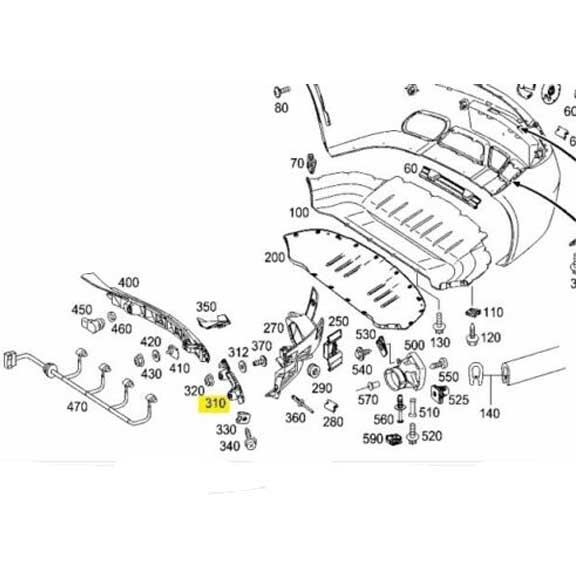 Mercedes Benz Genuine BASIC CARRIER FOR BUMPER 1978850565