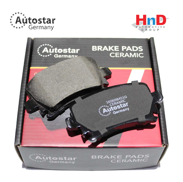 Autostar Germany BRAKE PAD SET CERAMICS For AUDI A3 A4A6 TT Q3, Golf V VI VII Passat B6 1K0698451G