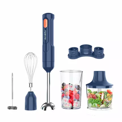 Decakila Hand Blender Cordless 5 in1 Multifunction 60W Chopper Bowl 500ML With Mixer & Cup KMJB042L