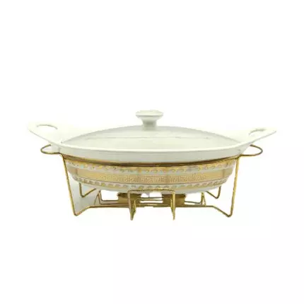 Nadstar1 Chafing Dish for Buffet Stoves Made of Ceramic Soup Pot Porcelain Food Serving 735-116