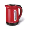 Solstar Electric Kettle 1.7L 2200W Concealed Heating Element Cordless Base with Cord Storage Neon Light Red KJ 1737A-RDB