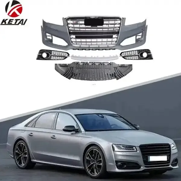 Front Bumper Grille Compatible With AUDI A8 2015-2017 S8 Style