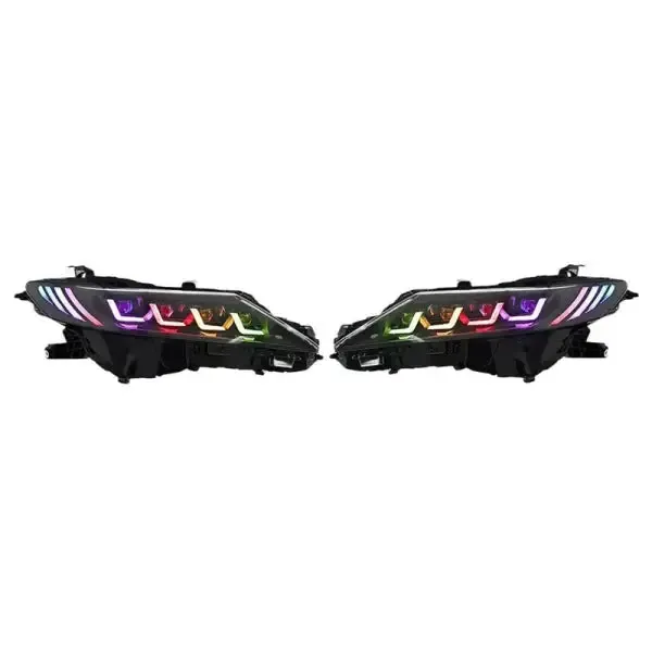 Upgraded Head Light Lamp Xenon Headlight Retrofit Upgrade Modified Led Drl Hid Rgb Style CC-5615 Compatible With Toyota Camry 2018-2024 8th Generation Car Front