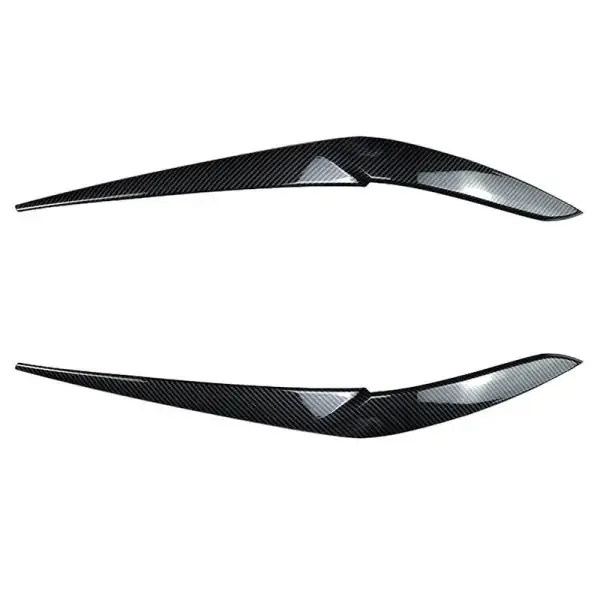 Front Headlight Eyebrow Lip Splitter Skirts Flag Zst-357 Cf Carbon Fiber Look CC-4081 Compatible With Bmw X5 X6 G05 G06 2018-2022