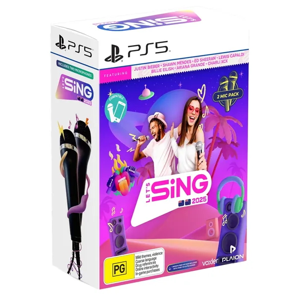 Let's Sing 2025 2 Mic Bundle PS5 Game