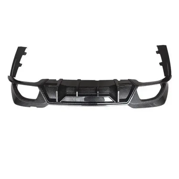 M Sport Rear Bumper After lip Diffuser Skirt Splitter F1 Style Carbon Fiber Look CC-207 Compatible With BMW 3 Series G20 2018-2022