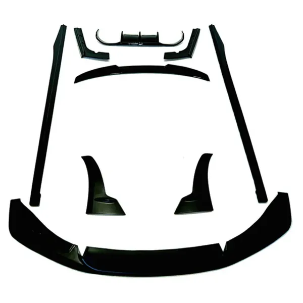 Upgraded Bodykit Body Kit Skirts Splitter Front Rear Lip Diffuser Side Skirts Spoiler Trims Cannards Vten Style CC-9085 Compatible With BMW M3 M4 F80 F82 F83