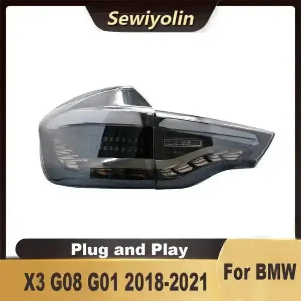 LED Tail Lights Dragon Scale DRL Taillights Taillamp Assembly Tail Lamp Taillight Compatible With BMW X3 G08 G01 2018-2021