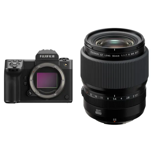FUJIFILM GFX 100II Medium Format Mirrorless Camera with 55mm f/1.7 Lens Kit