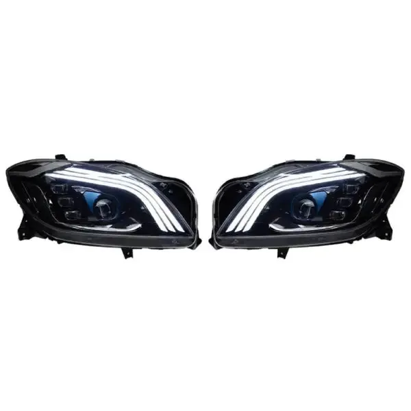 Upgraded Head Light Lamp Xenon Headlight Retrofit Upgrade Modified Led Drl Hid Laser Style CC-5754 Compatible With Mercedes Benz M Class Ml W166 2012-2015