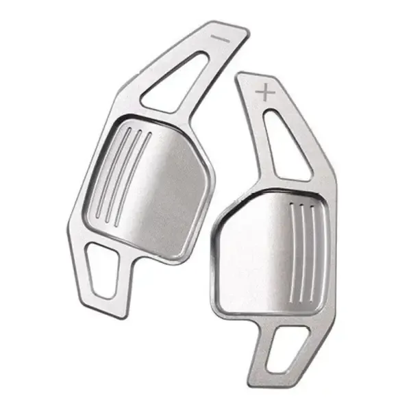 Steering Wheel Shift Paddles Shifter Silver Sk-btbp-040 CC-3484 Compatible With Audi A1 A7 2010-2011 / A3 A4 A5 A6 A8 S4 S6 S8 Rs4 Rs5 Rs6 2006-2011 / Q5 R8 2009-2011 / Q7 Tt Tts 2007-2011