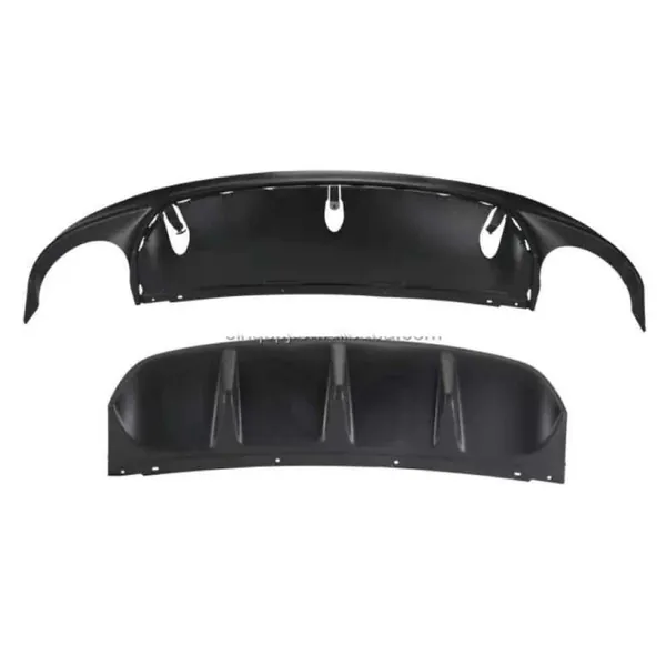 Rear Bumper Lip Diffuser Carbon Fiber Look CC-9101 Compatible With Jaguar Xf Xfr 2011-2016