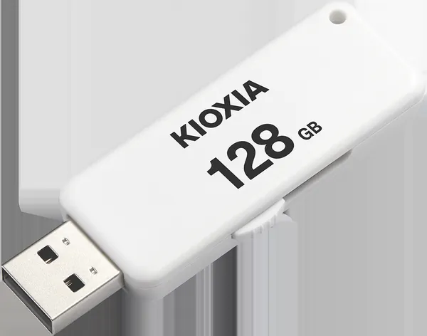 Kioxia , 128gb, 2.0,Slider USB, Works With Windows & Mac