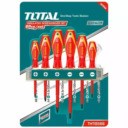 Total Screwdriver Set 6pcs Insulated THTIS566