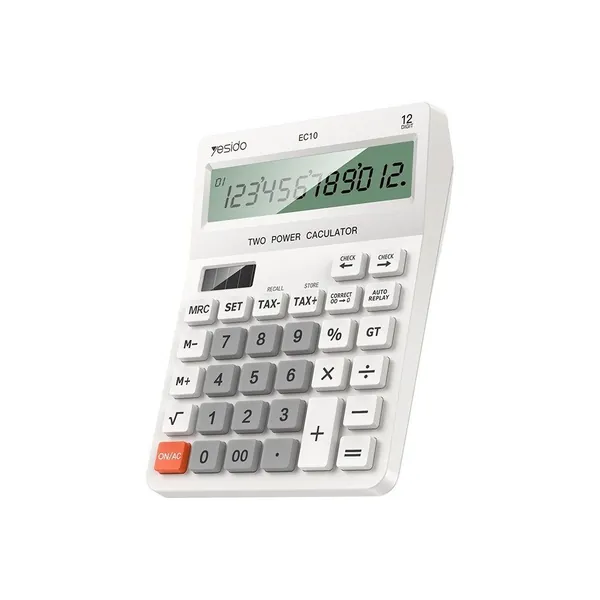 Yesido EC10 12-Digit LCD Dual Power Solar & Battery Calculator