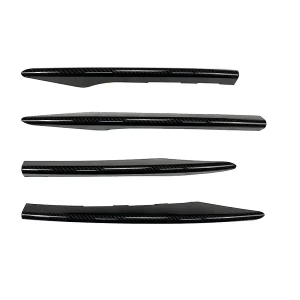 Front Bumper Lip Splitter Skirts Flag Spoiler Zst-226 Gb Glossy Black CC-4327 Compatible With Mercedes E Class W213 C238 Lci 2021+ Amg