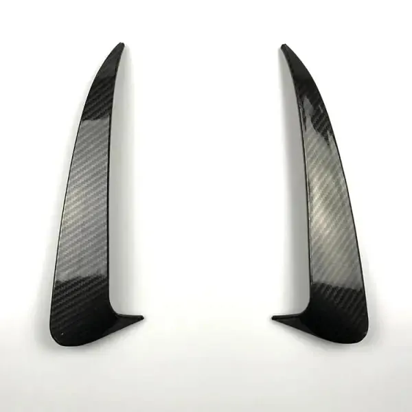 Rear Bumper Lip Splitter Skirts Flag Spoiler Zst-123c Cf Carbon Fiber Look CC-4218 Compatible With Mercedes C Class W205 Coupe 2015-2022 Amg C43 C63