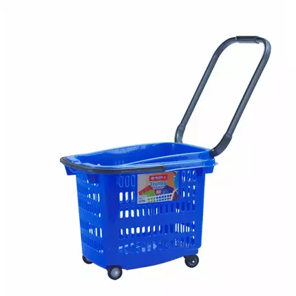 Lionstar Trolley Basket With Wheel & Handles 488 x 380 x H 404MM BW-31