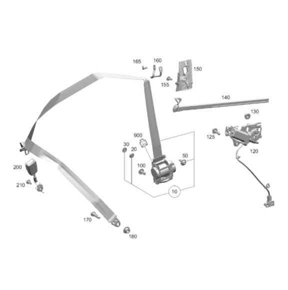 Mercedes Benz Genuine SEAT BELT 20586035019C94