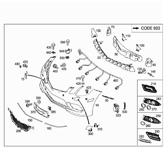 Mercedes Benz Genuine REINFORCEMENT 2078850716