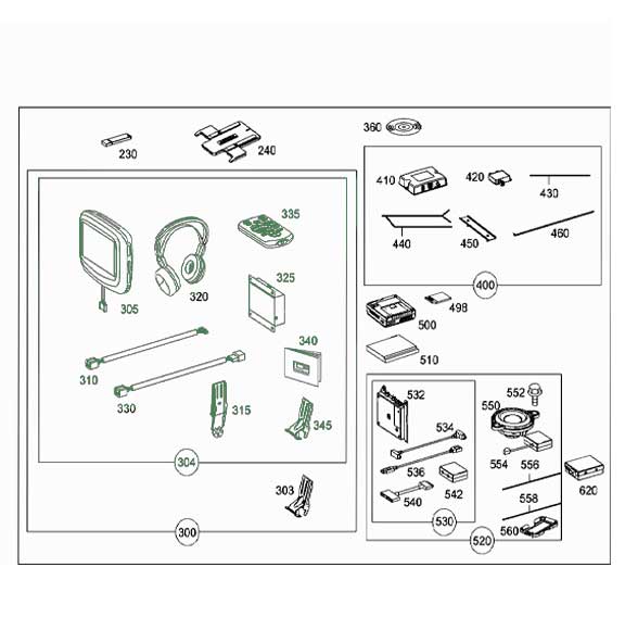 Mercedes Benz Genuine ELECTRICAL WIRING HARNESS 2128208713