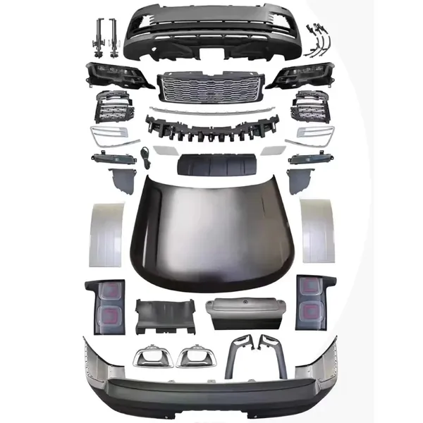 Upgrade Facelift Convert To 2018-2022 Oe Bodykit Bumper Headlight Taillight Hood Grill CC-5838 Compatible With Range Land Rover Vogue L405 2013-2017