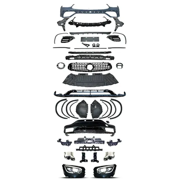 Upgrade Facelift Convert To 2025 Glc63 Coupe Amg Conversion Bodykit Bumper Headlight CC-9797 Compatible With Mercedes Benz Glc Coupe W253 X253 C253 2016-2019