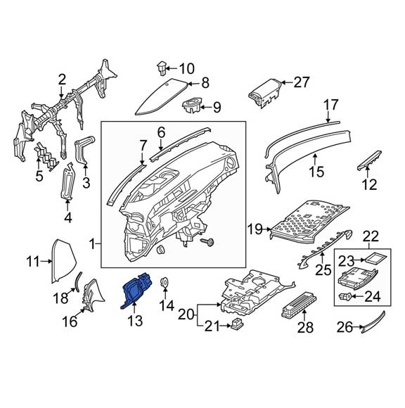 Mercedes Benz Genuine COVER, INSTRUMENT PANEL 21768091009H32