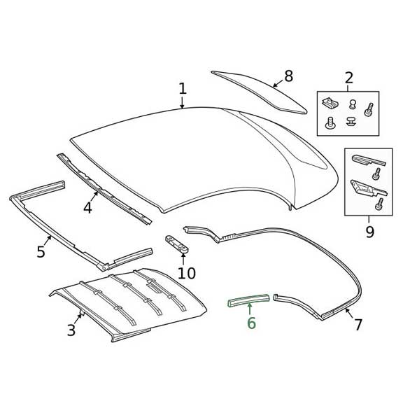 Mercedes Benz Genuine SEAL FOR SOFT TOP 2177700498