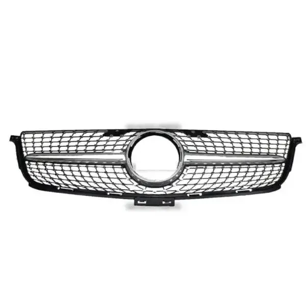 Front Bumper Grill Panamericana Grill W166 Grill Diamond Silver Ml CC-1779 Compatible With Mercedes Ml W166 X166 2012-2016