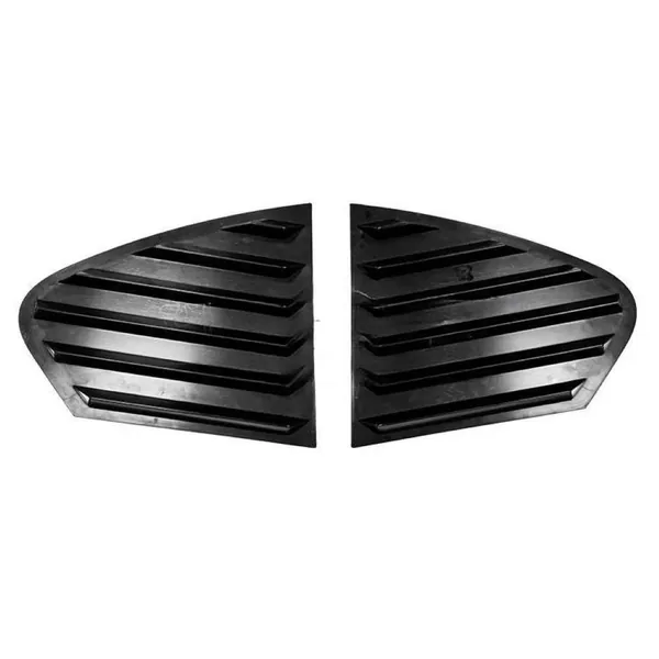 Plastic Side Vent Shutter Rear Window Louver Trim Ar-bm-0281 Cf Carbon Fiber Look CC-8268 Compatible With Bmw 5 Series F10 2010-2017