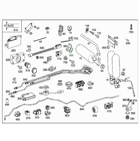 Mercedes Benz Genuine BRACKET 2216101836