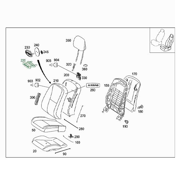 Mercedes Benz Genuine INFORMATION LABEL 2218170520